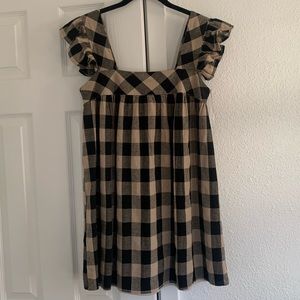 Entro plaid linen dress
